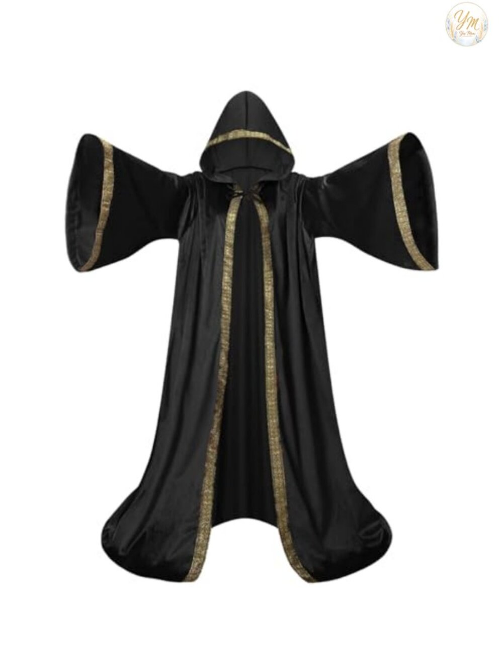 Velvet Hooded Wizard Cloak Costume Medieval Cosplay Renaissance